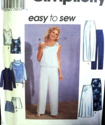 8763 DRAWSTRING COWL TUNIC,TOP,HI WST BOTTOMS PATTERN 6-16
